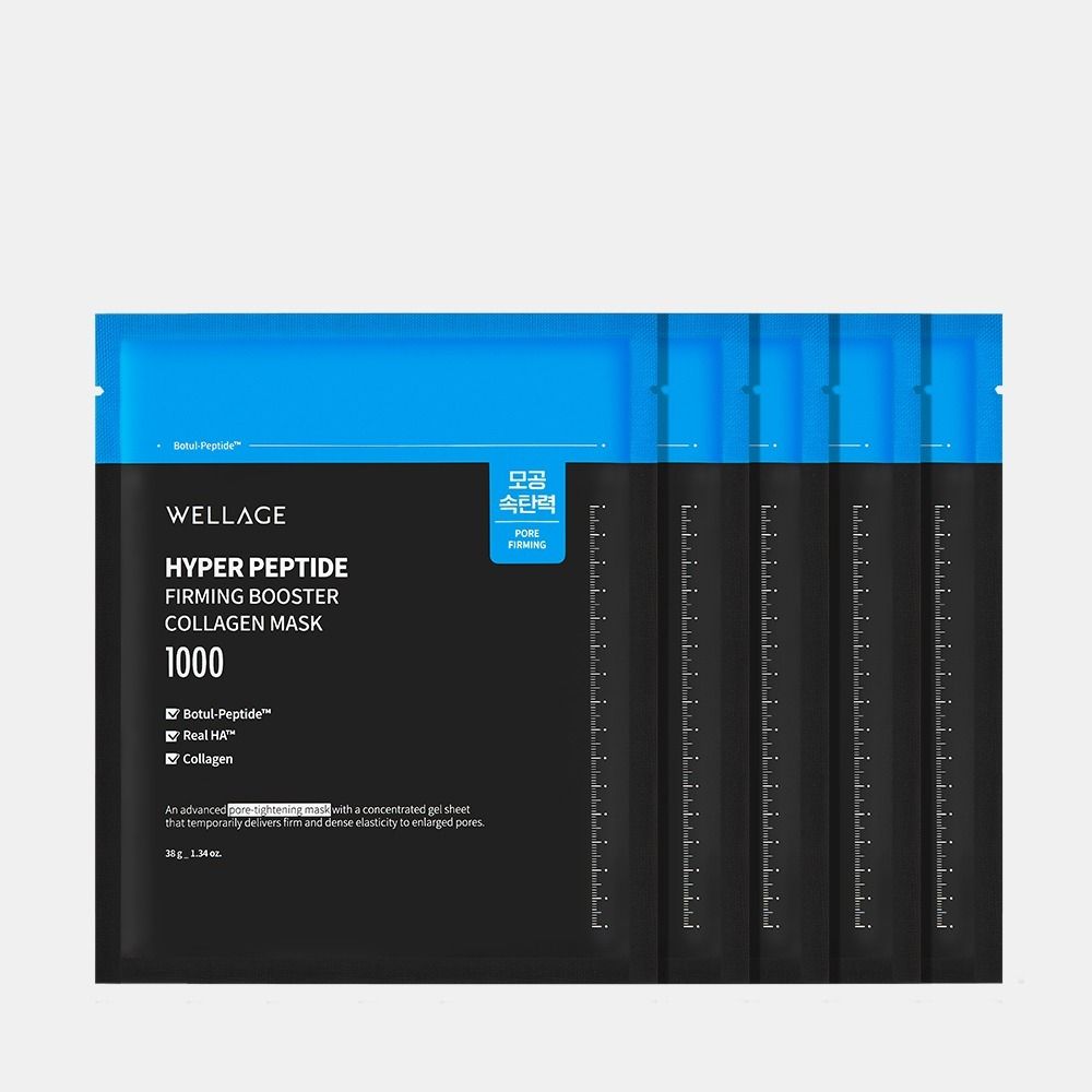 WELLAGE - 胜肽膠原蛋白面膜 5片 [平行進口]
