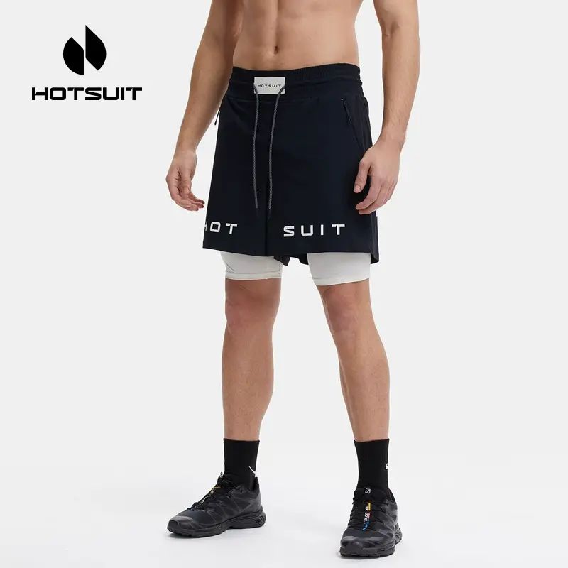 hotsuit後秀運動短褲男2025夏假兩件跑步健身訓練褲涼爽輕薄網布6941986712669