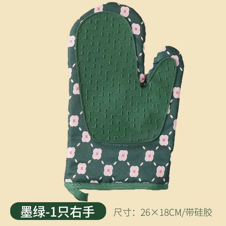 加厚隔热防烫手套厨房烤箱硅胶手夹家用微波炉烘焙耐高温手套