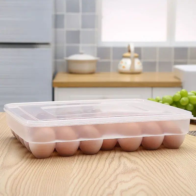 Egg carton refrigerator storage compartments, plastic shockproof boxes, multi-layer stackable