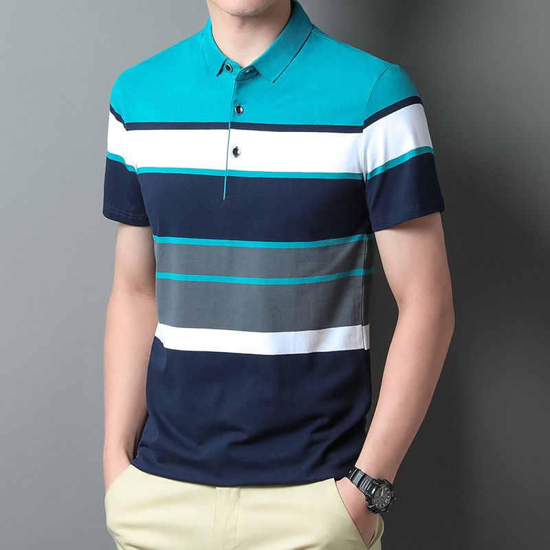 polo衫男翻领夏季新款男士修身短袖T恤男装半袖上衣衣服纯色打底