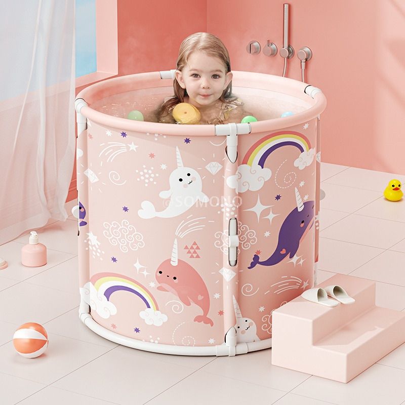 Children's Bath Tub, Baby Soaking Bucket, Infant Swimming Tub, Home Use, Foldable Newborn Bath Tub,