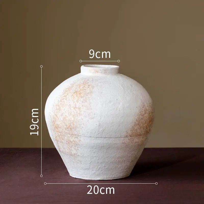 掬涵景德镇陶瓷花瓶侘寂风复古手工陶罐客厅插花装饰民宿茶室摆件