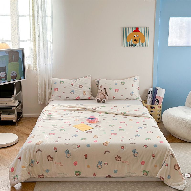 輕柔冷氣被|單人雙人四季被|夏凉被夏被|純色可機洗|大豆纖維被 萌趣   150x200CM