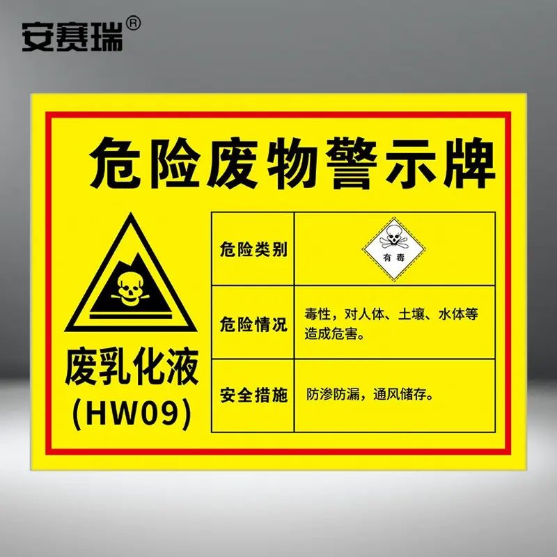 安赛瑞 安全标识牌 危险废物警告标识 贮存场所全套警示牌标签