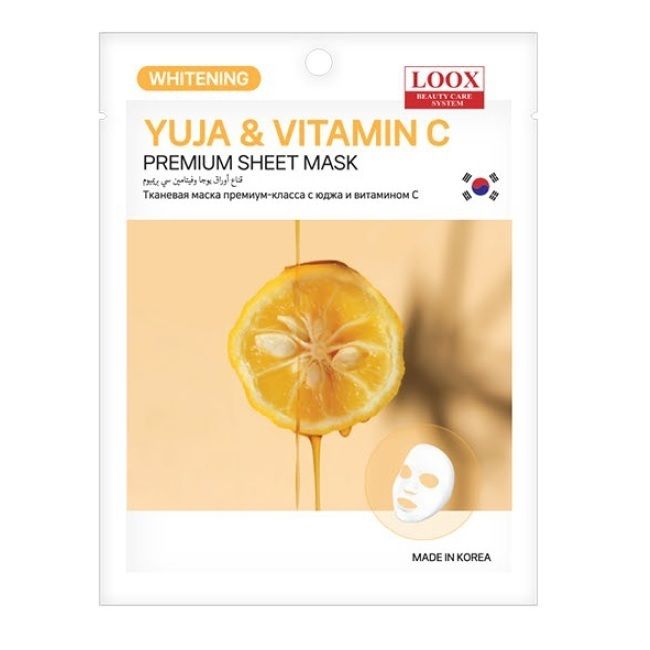 (Not For Sales) Whitening Yuja & Vitamin C Premium Sheet Mask 23ml 1pc LOOX