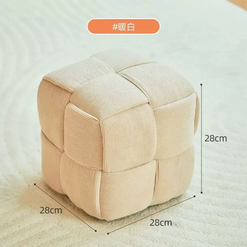 腳踏凳家用布藝梳化凳腳踏坐墩方板凳長凳門口換鞋凳矮凳實木