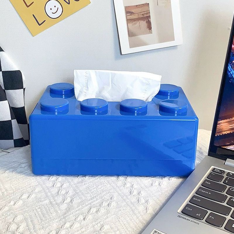 紙巾盒 家居客廳浴室睡房床頭桌上裝飾用品 藍色