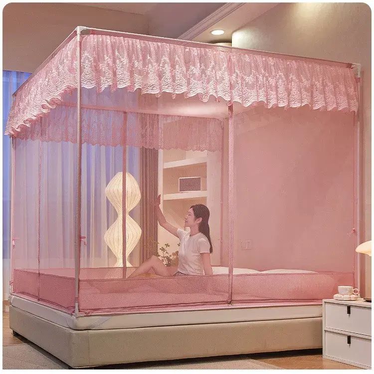 新款免安装儿童防摔蚊帐家用卧室蒙古包婴儿防止掉床全底/回底