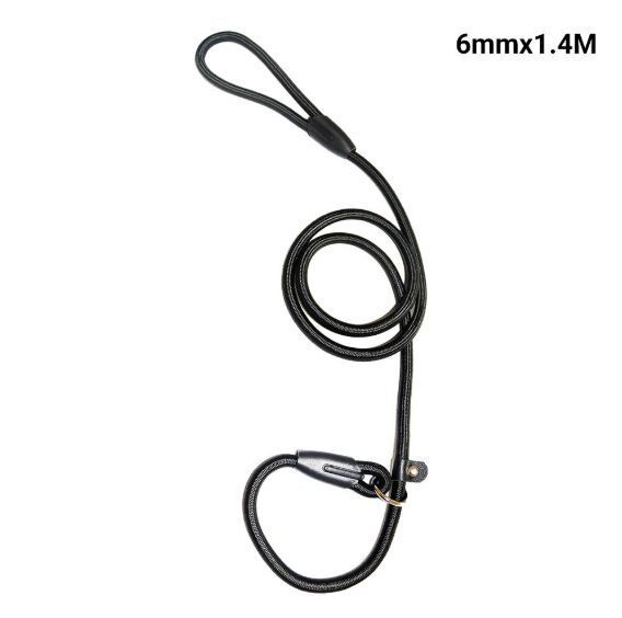 [黑色] 6mm 防滑小狗牽引繩 尼龍繩狗訓練 矯正牽引繩