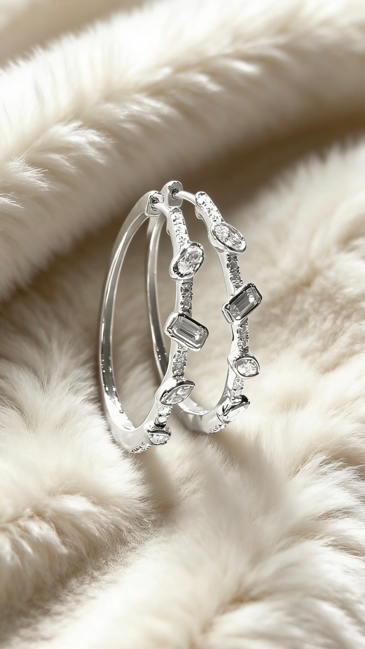 培育鑽石大圈耳環 E083