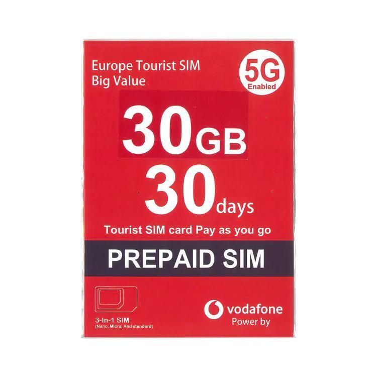 Vodafone - 【Europe 44Countries and Regions】30GB 30-Day 5G/4G Data Sim[C35] Randomly Delivery