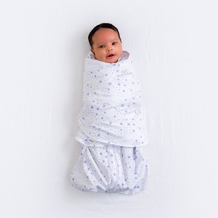 (Summer/ S/ 3-6mth )Halo 2 in 1 Swaddle + Sleeping Bag (Starry Blue/ Cotton) 4784