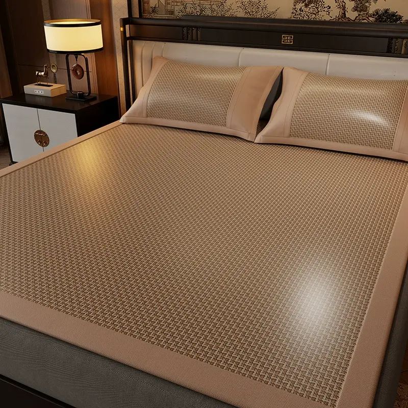 雙面加厚藤席冰絲席家用涼席雙面席子夏季可折疊草席學生宿舍席子