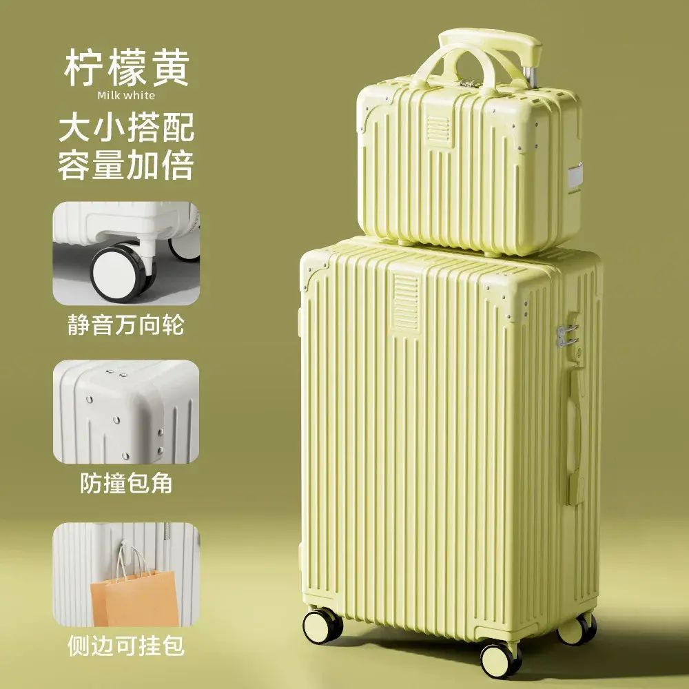 新款复古行李箱女万向轮拉杆箱男学生耐用密码箱旅行箱子大容量潮