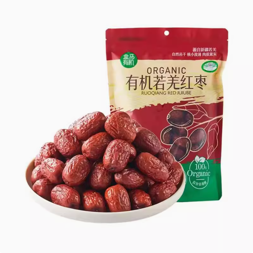 盒馬有機若羌紅棗500g袋裝