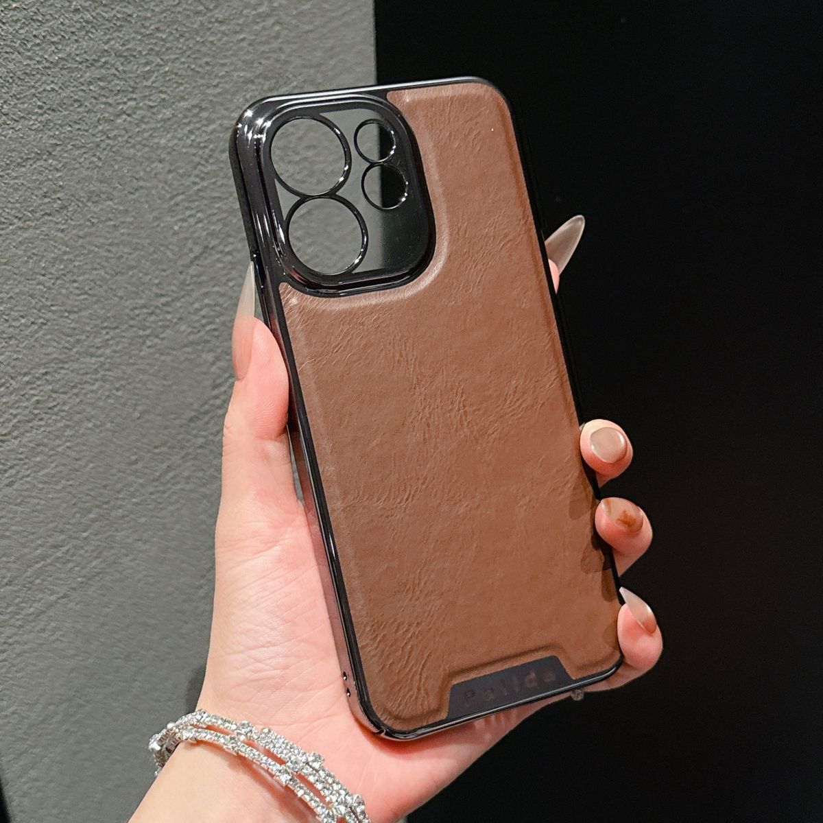 适用opporeno15手机壳reno15pro保护套防摔reno15新款皮纹15por金属镜头全包reno15pro高级商务reno15男女外壳-咖啡色 OPPO Reno13 Pro