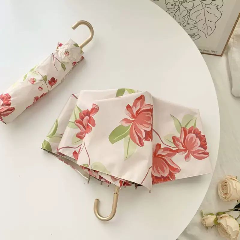 遮陽傘小巧便捷晴雨兩用太陽傘防曬紫外線摺疊晴雨遮女高顏值復古