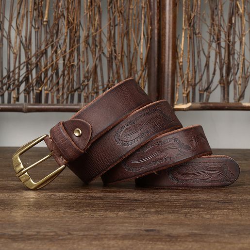pure leather belt for men