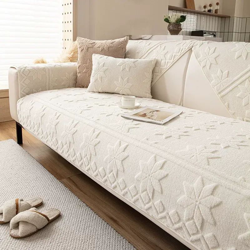 法式奶油风沙发垫四季通用一片式直排防滑坐垫子沙发盖布巾