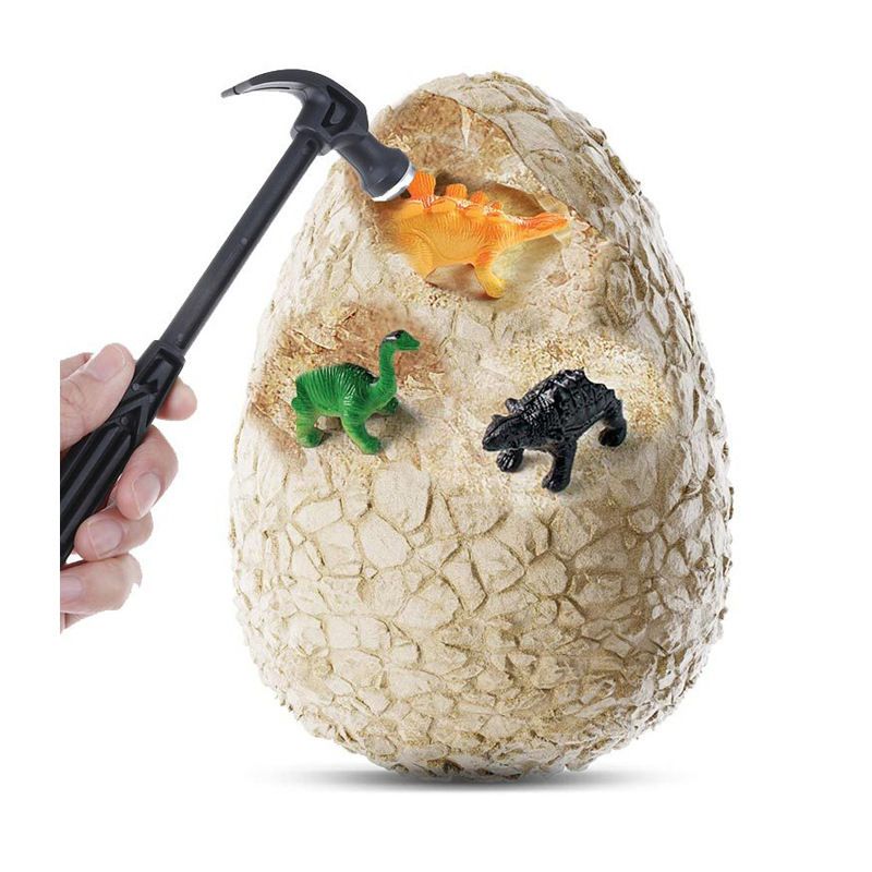 考古挖掘恐龙蛋套装 - 化石益智玩具儿童盲盒手工礼物石膏手办发掘寻宝藏