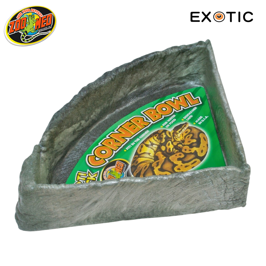 Zoo Med Repti Rock Corner Bowl XL For Large Reptiles/ Animals (Colors Random) # KB-50