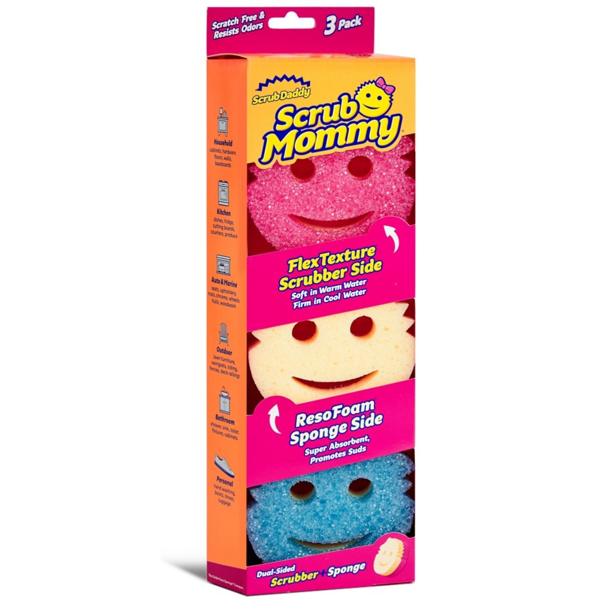 Scrub Mommy 清潔海綿（三個裝｜隨機顏色）