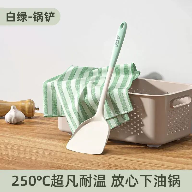 矽膠鍋鏟家用炒餸鏟子不粘鍋專用湯勺漏勺飯勺耐高溫廚具套裝