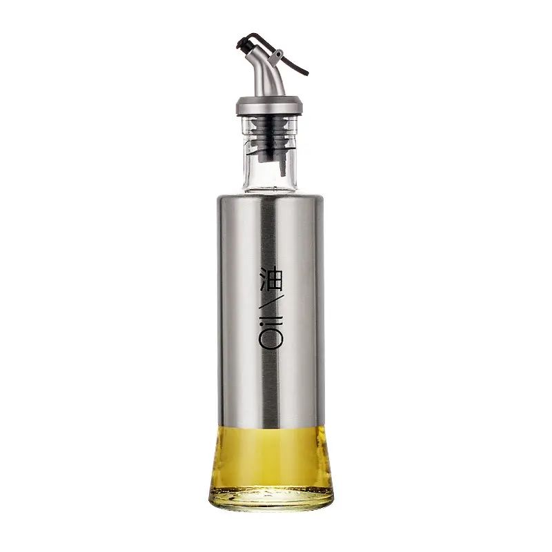 玻璃油壶家用不锈钢防漏油厨房酱油醋调味组合套装工厂供应