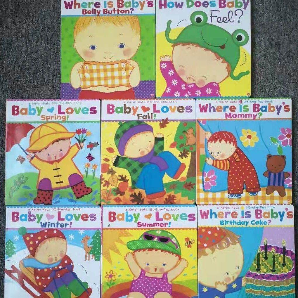 Karen Katz Lifttheflap Baby Loves Spring/Summer/winter 8 books