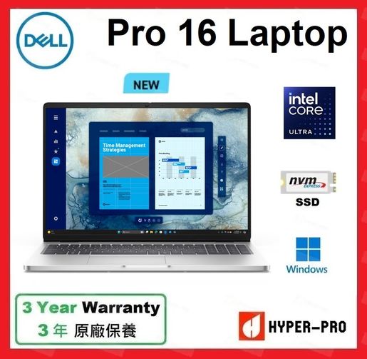 Dell Pro 16 Core Ultra 7 32GB 1TB 美品 Dell | Pro 16 Ultra 7 32GB 1TB SSD 16 筆記型電腦(客製化