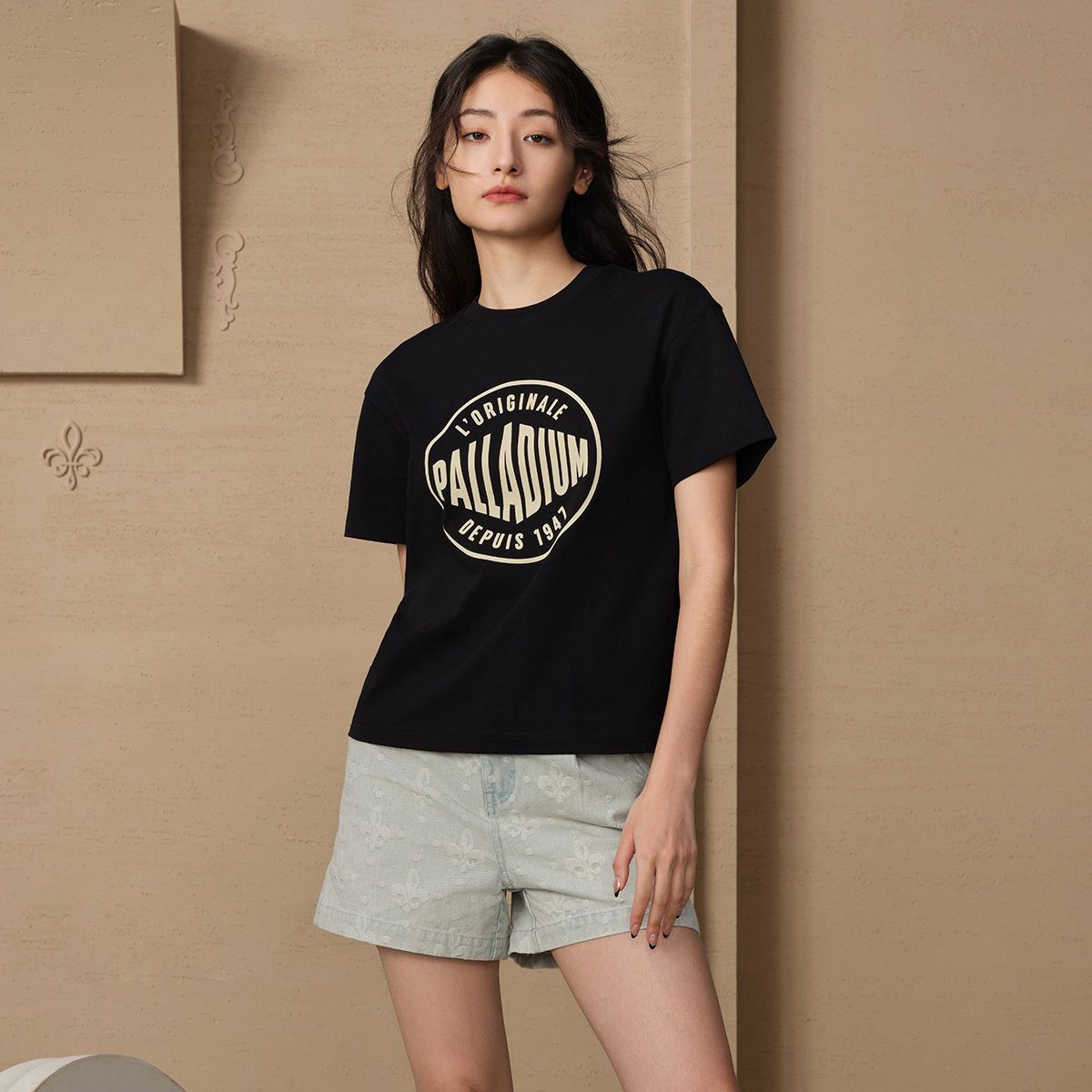WOMEN'S PALLADIUM LOGO COTTON T-SHIRT