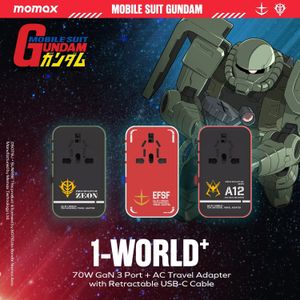【匿名発送】FJ MOBILE SUIT GUNDAM　ACアダプター付 MOMAX | Mobile Suit Gundam 1-World+ 3-Port Travel GaN