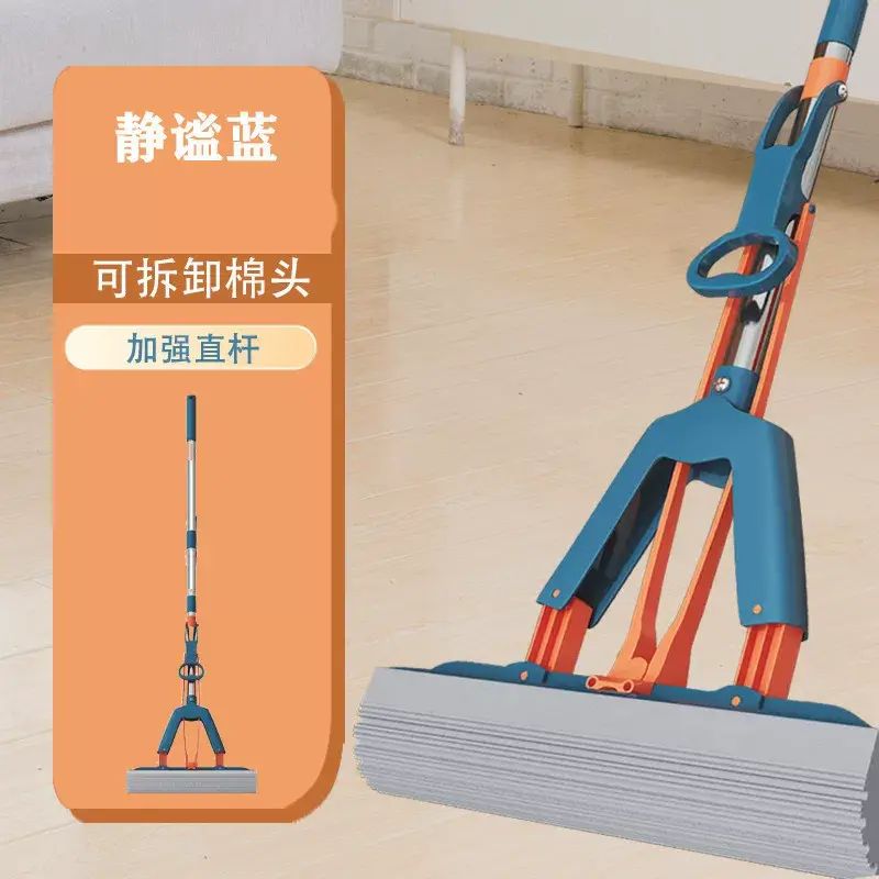 懒人大号海绵拖把头挤水免手洗净拖地胶棉家用吸水一拖地拖布
