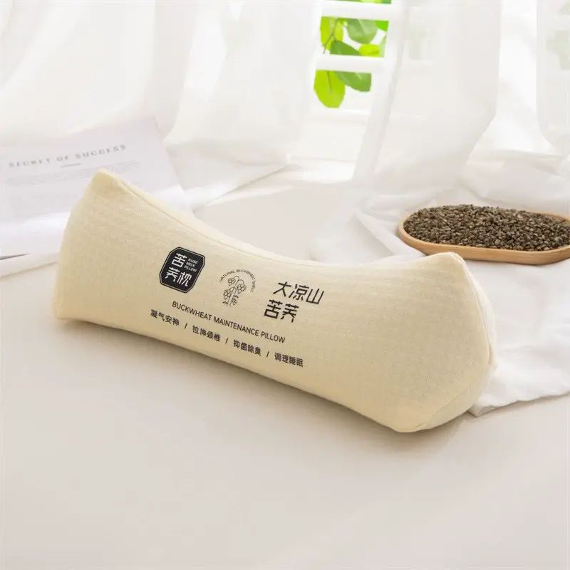 全荞麦壳枕头护颈椎助睡眠反弓牵引修复专用成人三角圆柱荞麦枕芯