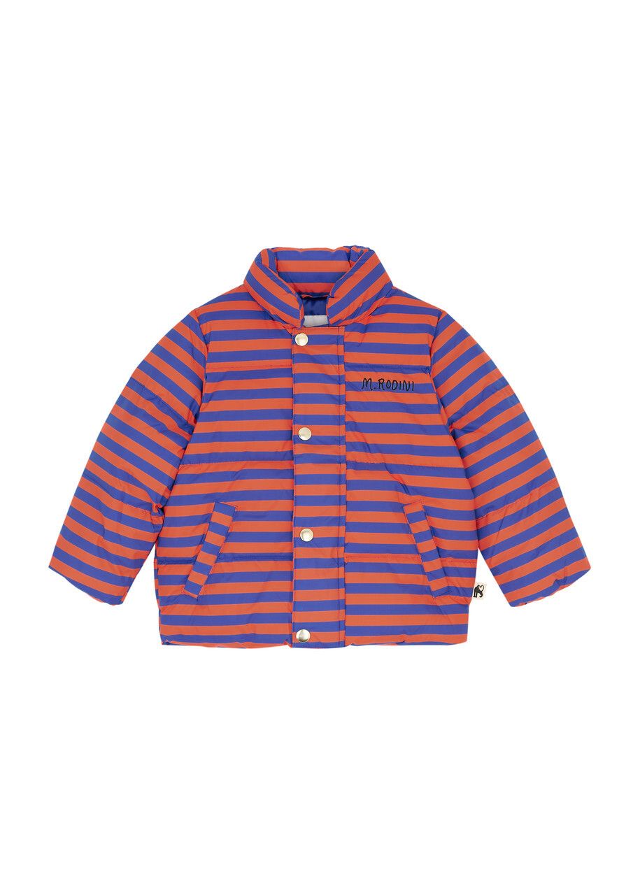 Mini Rodini Kids Striped Quilted Shell Jacket - Multi Multi - 92/98 (24 Months)