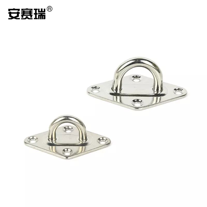 安赛瑞 不锈钢菱形扣 沙袋钩固定钩门扣U型承重挂钩吊环 430684