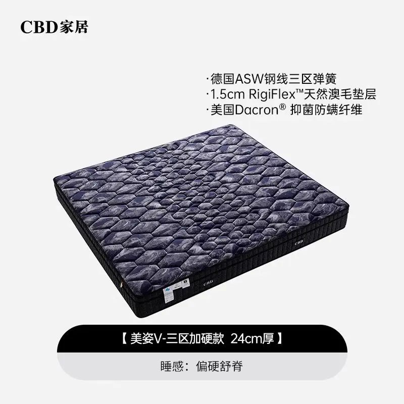 CBD家居德國ASW進口彈簧乳膠床褥軟硬適中偏硬床褥 美姿