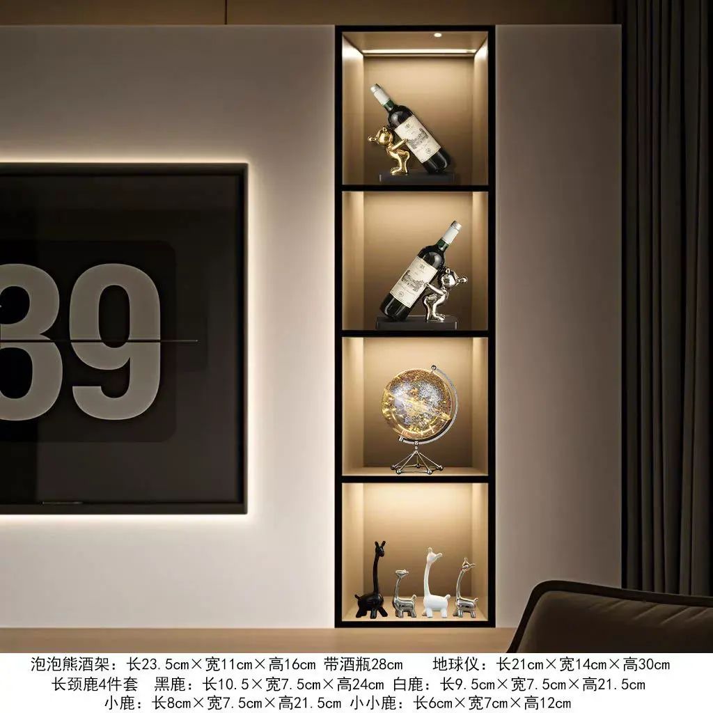红酒架摆件暴力熊创意轻奢高档客厅家居玄关餐边电视柜酒柜装饰品