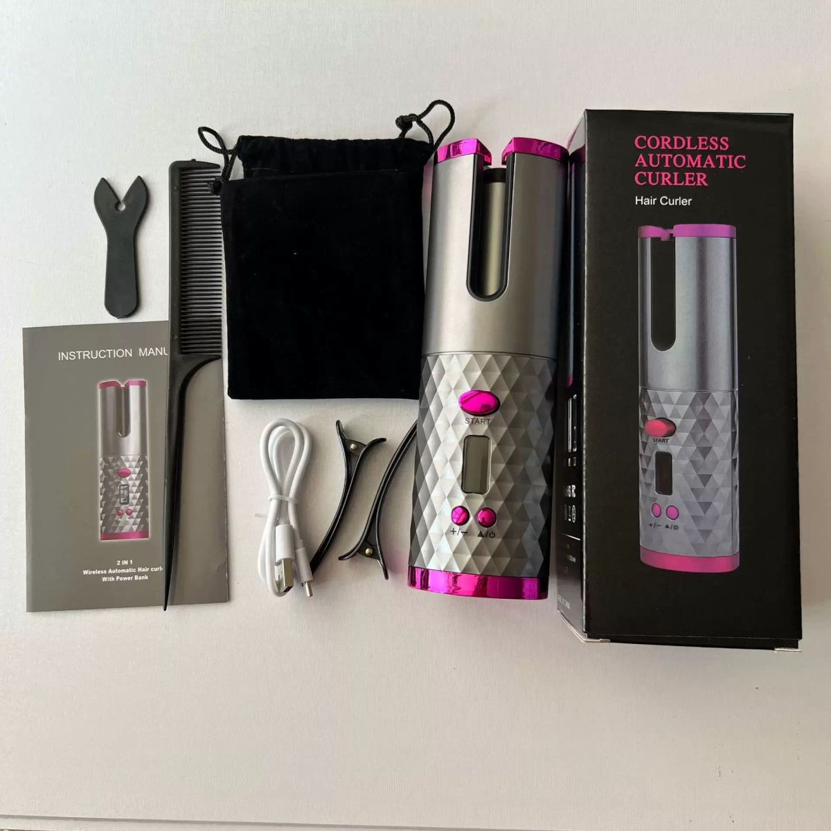 usb捲髮器/無線捲髮充電式自動捲髮器懶人捲髮禮品