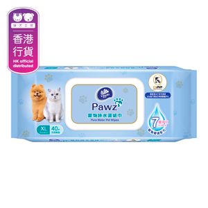 Pawz - 寵物純水濕紙巾 (40片) 004741 