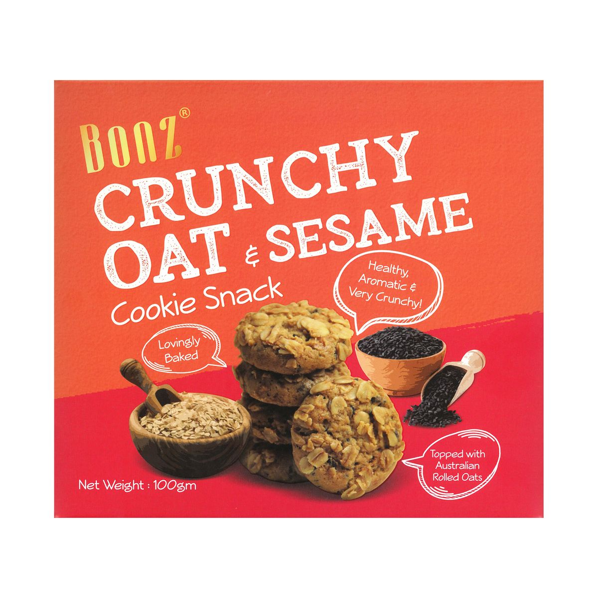 脆脆燕麥芝麻曲奇 (10包獨立包裝 X 10克) (此日期前最佳: 27年1月25日)