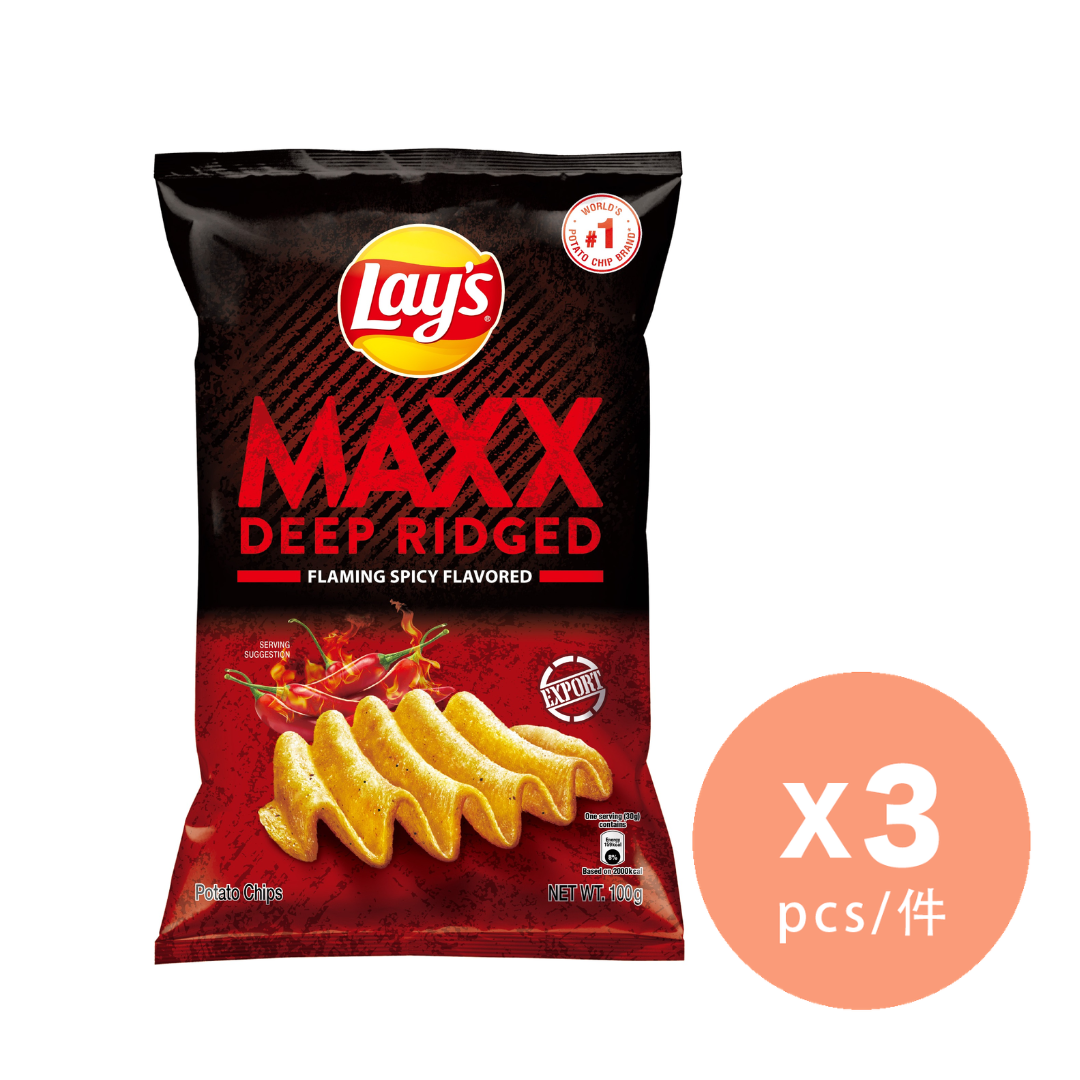 Flaming Spicy Flavoured Potato Chips x3