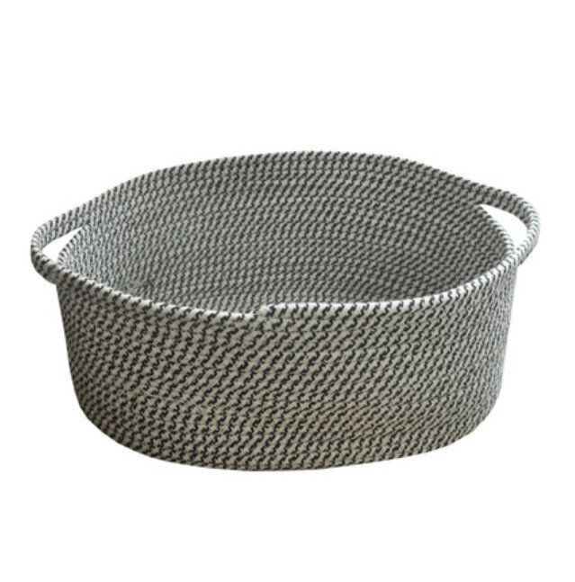 斑馬黑棉繩收納籃（36*28*15cm）