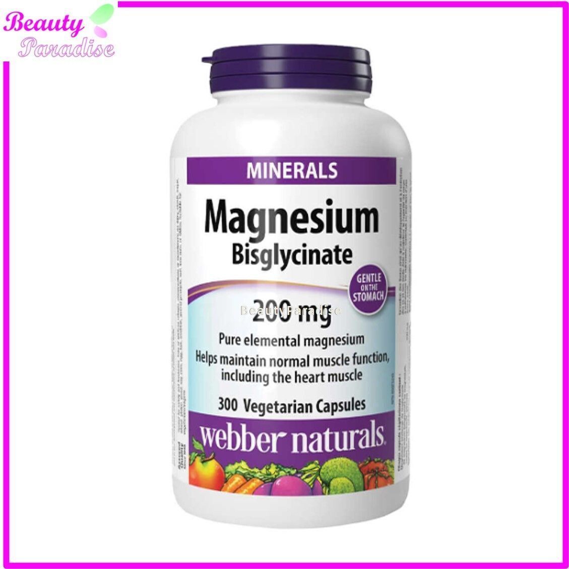 Magnesium Bisglycinate 200mg 300 capsules (RANDOM Packing) [Parallel Goods]