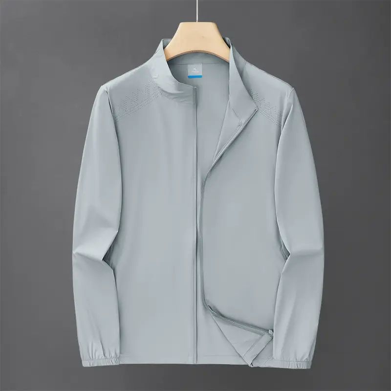 旦宾冰丝防晒衣男夏季新款中老年爸爸超薄款外套防紫外线防晒服