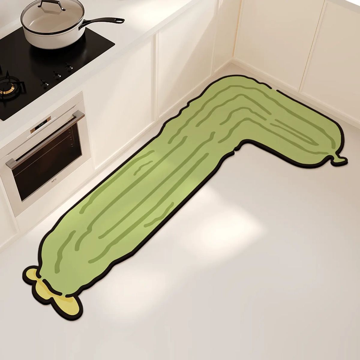 卡通厨房专用地垫家用耐脏防滑防油可擦免洗L型地毯吸水速干脚垫