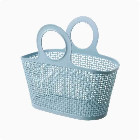 手提收納籃【藍色小號（可折疊款）】【規格：27*31*15*14cm】