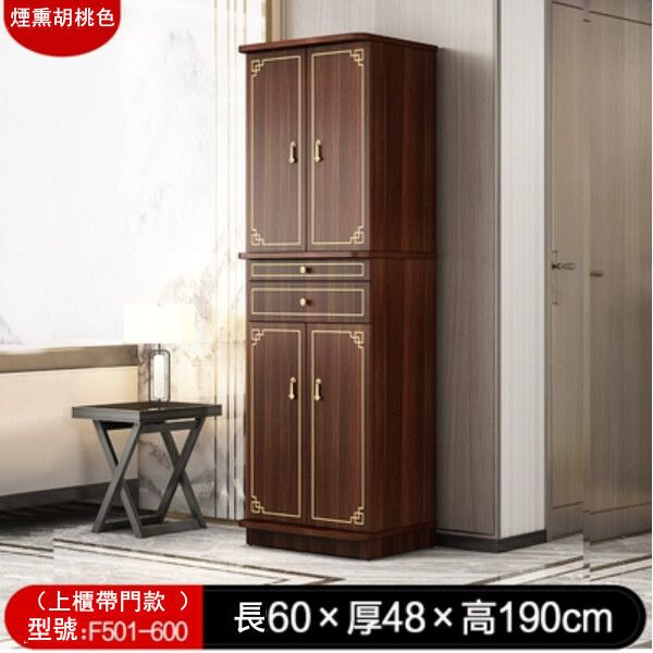 輕奢佛龕 供桌佛臺 財神爺佛櫃 中式立櫃帶門神龕【帶門式】60x48x190cm