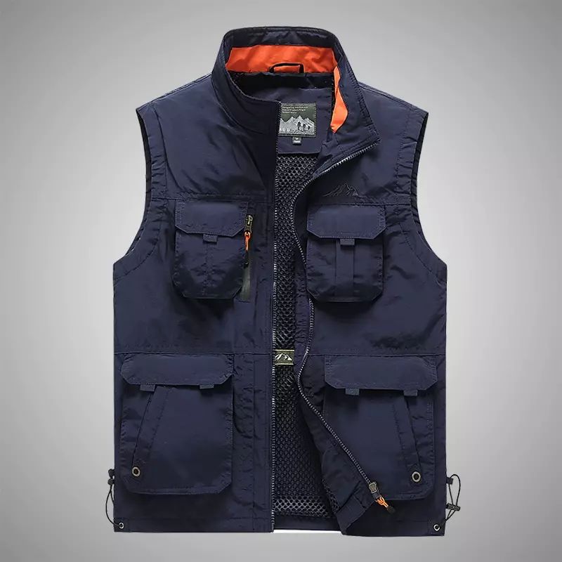 2025年春夏季新款男士户外多功能摄影背心钓鱼多口袋战术工装马甲